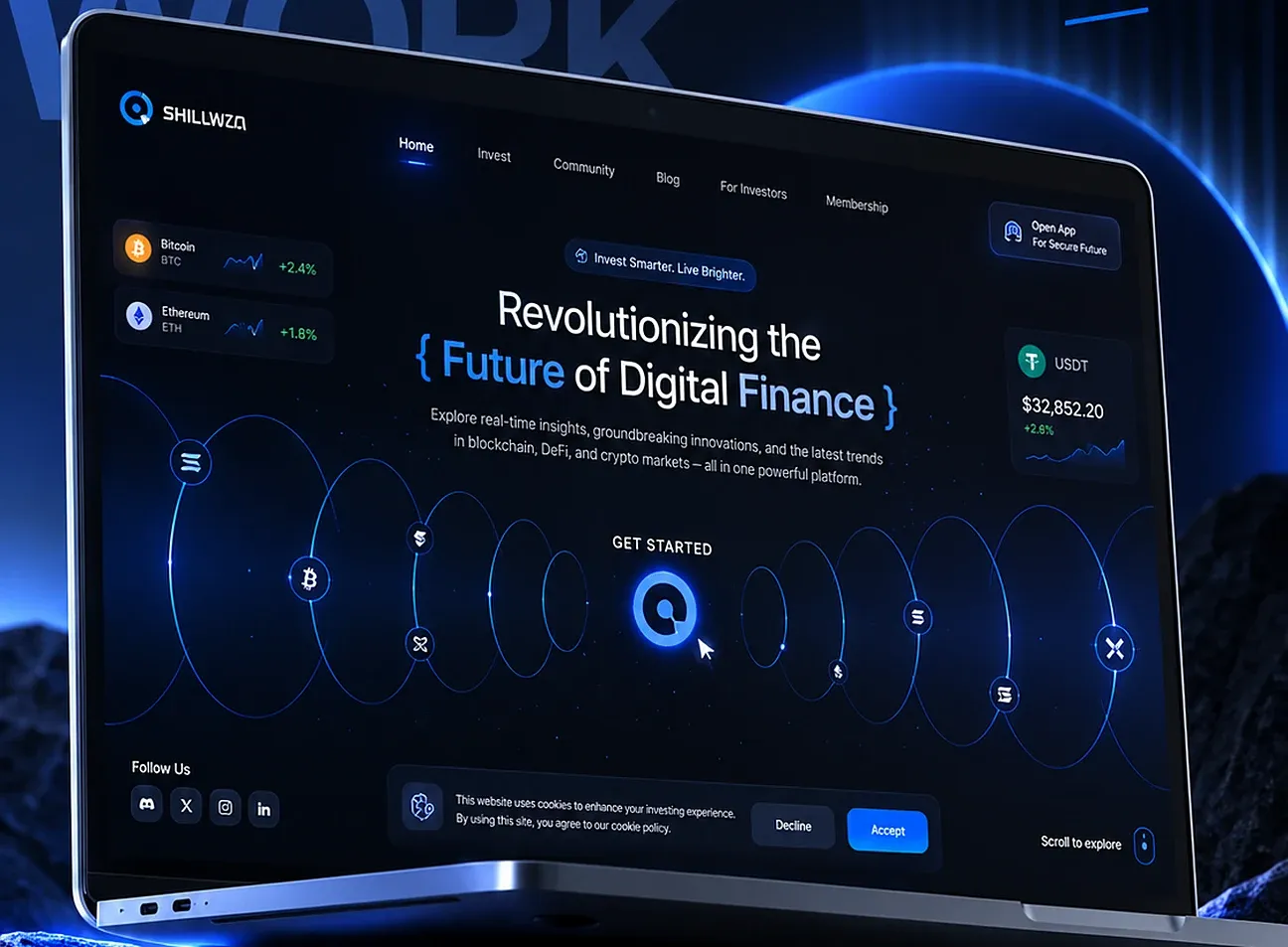 Shillwza DeFi insights homepage